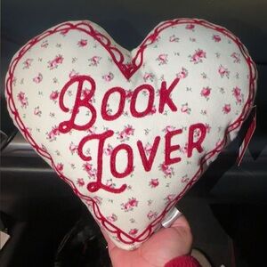 Heart-Shaped Book Lover Pillow
